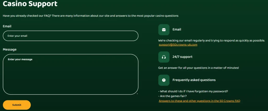 Support at 50 Crowns