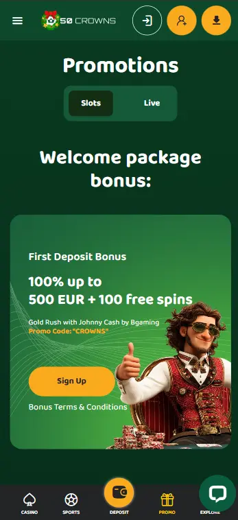 Welcome Package Bonus Mobile