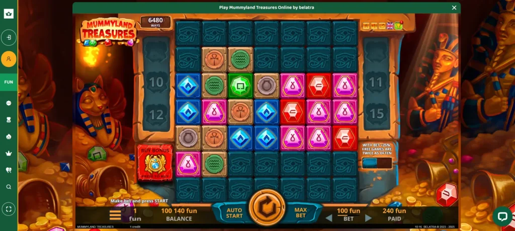 Mummyland Treasures at 50 Crowns Casino